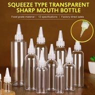 CK Refillable Squeeze Dropper Bottle Childproof Cap Transparent Plastic Nozzle Bottle Container Loti