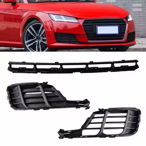 Car Lower Grill Fog Light Frame Cover For Audi TT 15-17 Front Bumper Bottom net Car Accessories
