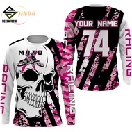 Skull Motox Jersey Custom Number Motocross UPF30+ Girrls Women Dirt Bike Racing Shirt NMS949