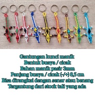 GANTUNGAN Crocodile Keychain/Lizard Keychain/Bead Keychain/dayak Keychain/kalimantan Special Keychain/Crocodile ganci/Bead ganci/Unique ganci/Unique Keychain/Cute Keychain/Keychain Beads