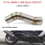 Fit for BMW C 600 Sport C650 GT C650GT 2016-2022 Motorcycle Exhaust Escape Modified Middle LinkPipe 