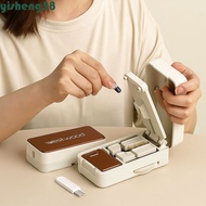 YISHENG Pill  Box, Multifuctional Precisely Pill Dispenser, Pill Crusher Dustproof Portable Pill Sto