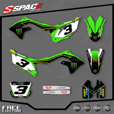 SPACE Motorcycle Graphics Decals Stickers for KAWASAKI 2019 2020 2021-2023 KXF KX450 2021-2024 KXF K