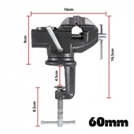 60mm 70mm 80mm Swivel Base Table Vise Clamp Heavy Duty Woodworking Clamp Ragum Clamp Table Work Benc