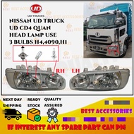 NISSAN UD TRUCK UD CD4 QUAN HEAD LAMP USE 3 BULBS H4,4090,H1 (2LAMP/NORMAL) HIGH QUALITY