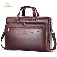 Domiso PU Leather Briefcases Laptop Sleeve 17 Inch Notebook Case High Capacity Computer Bag Male Messenger Bag