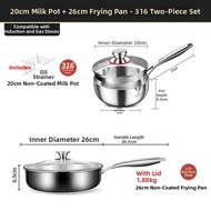 RONGCHUAN | Home Use 316 Stainless Steel Non-Coated Cookware Set