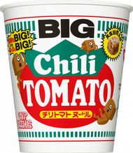 日本 日清Big Chili Tomato合味道杯麵 (辣番茄味)109g （新舊包裝隨機發貨）