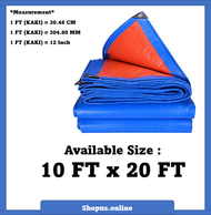 Canvas 6FT to 40FT Waterproof Canvas Tarpaulin Sheet Canvas Canopy Kanvas Khemah Pasar Kolam Ikan Tu