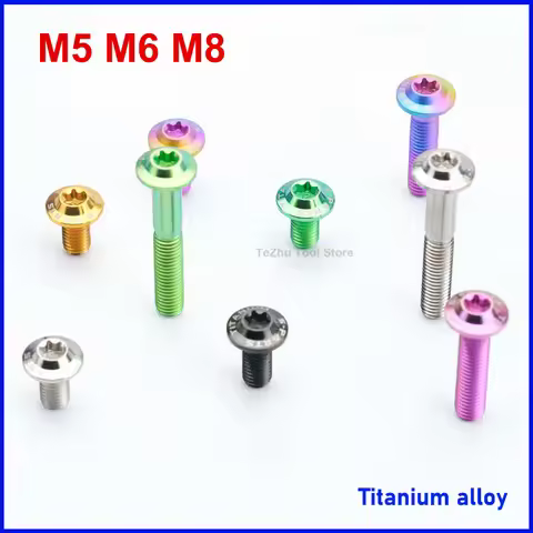 1Pc Titanium Bolt M5 M6 M8 x 6 8 10 12 14 15 16 18 20 25 30 40 50mm Torx Umbrella Head Screw for Bic
