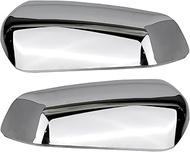 1Pair Exterior Rear View Mirror Cover Housing Left & Right Side Door Wing Mirror Cap Trim Chrome Com