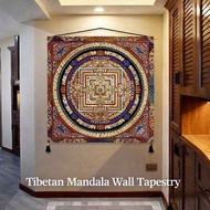 唐卡 六字真言 黑金 Tibetan Thangka wall hanging cloth, Heart Sutra tapestry, black gold fabric art decor, sq