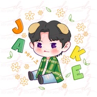 Totebag Enhypen Jay Jake Chibi Fanart Kpop Korea Lucu Kanvas Wanita TAs Serut Aesthetic