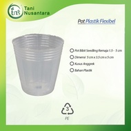 Pot Plastik Flexible Cup Anggrek Pot Bibit Seedling Ukuran 1.5