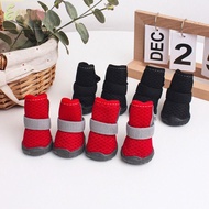 ECYOU Dog Shoes, Breathable Anti-Dirt Dog Boots, Mesh Wear-resistant Non-slip Pet Shoes for Small Do