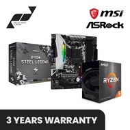 ASRock B450M Steel Legend Motherboard with AMD Ryzen 5 5500 Processor BUNDLE