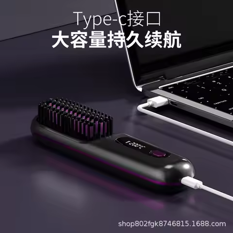 High quality S7 Straight Hair Comb Wireless Charging Ceramic Heating Electric Comb Convenient Negati