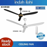 Khind Kipas Siling 60" BLDC Ceiling Fan CF683DC ( White / Black )