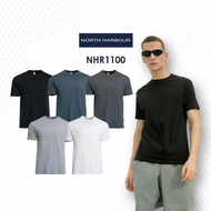 North Harbour NHR1100 100% Cotton 160gsm Short Sleeve Unisex Adult Crew Neck Plain T-shirt