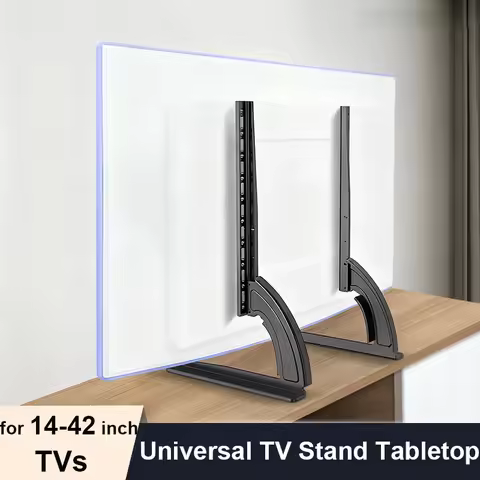 Universal TV Stand,Metal TV Legs for 14-42 inch TV Height Adjustment TV Base with VESA 200x200mm,TV