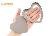 CHEFMADE Mini Chống Dính Hình Trái Tim Tart Chảo Trứng Tart Trái Cây Tart Trà Chiều Món Tráng Miệng