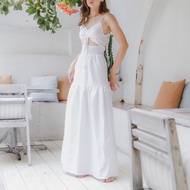 Mira Bangkok VALENTINA dress เดรสลินินเว้าเอวสายเดี่ยวผูกหลัง (color+)