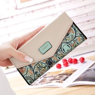 Women Purse Long Button Clip Purse Women Wallet Long Floral