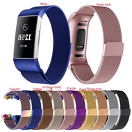 For Fitbit Charge 3/Charge 4 Straps Magnetic Milanese Loop Stainless Steel Replacement Band