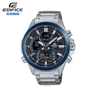 [Marco warranty] Casio Edifice 💯(Ori) ECB-30DB-1ADF Silver Stainless Steel Band Men Watch ECB-30DB-1