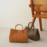 Beg Tangan Wanita Kulit Asli Garden Bag, Kapasiti Besar, Beg Tote Genggam untuk Perjalanan dan Tempa