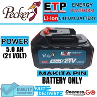 "PECKER - 21 VOLT 5.0AH BATTERY ETP BLUE MAKITA PIN BATTERY ONLY"