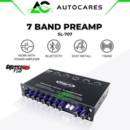 SHUTTLE LAB SL-707 Bluetooth Car PreAmp with Subwoofer Output 7Band PreAmp Equalizer 7Band EQ Kereta