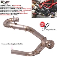 For DUCATI Scrambler 800 MONSTER 797 Motorcycle Exhaust Escape Modified Titanium Alloy Front Pipe Connect Original Muffl