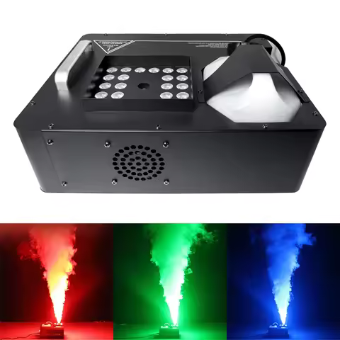 1500W Fog Smoke Machine DMX RGB 24LED Stage Light Effect Vertical Sprayer Remote fog machine