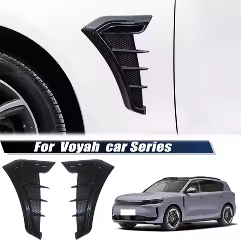 2pcs Carbon Fiber Black Car Hood Air Intake Vent Cover Stickers For Voyah Free Dreamer Passion Coura