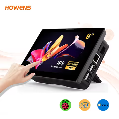 8 inch Monitor Suit for Raspberry Pi 5 4 3 Monitor 1280x800 HDMI USB Type-C for Orange Pi DIY Touchs