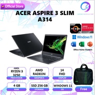 Acer Aspire 3 Slim A314 22 AMD Ryzen 3 3250 4GB 256ssd W11+OHS 14FHD