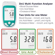 3IN1 Uric Acid Monitor Glucose Meter Diabetes Gout Blood Glucose Cholesterol Sugar Monitor withs Lan