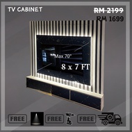 [N Design] 8X7ft Modern TV Cabinet /Wall Mounted Tv Cabinet / Hall Cabinet / Max 80" TV / Kabinet TV Gantung / Almari TV