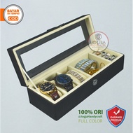 Black Cream Box Watch Case contains 3 + Jewelry & Accessories Case Watch Box Watch Case Kotak Jam Ta
