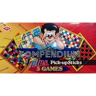 COMPENDIUM 5 IN 1 GAMES SET  (HT1084)   4 PLUS PICK-UP STICKS