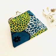 京都禪菊。方型口金包。內袋。可選布可製。錢包化妝包棉棉也好放