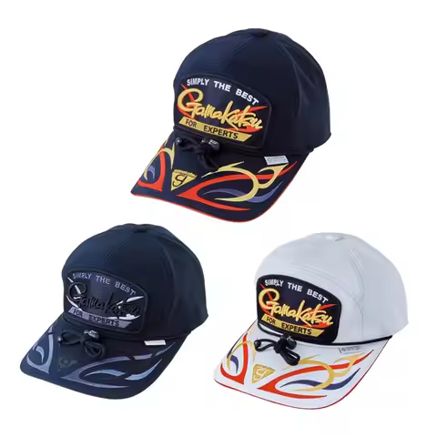 Gamakatsu Waterproof Fishing Hat Summer UV Protection Fishing Caps for Men Breathable Adjustable Fis