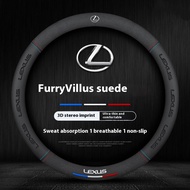 Car Suede Leather Steering Wheel Cover For Lexus F Sport ES200 ES300 RX300 LS500h GS250 GS300 IS300 
