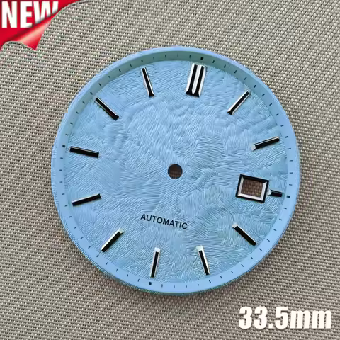 33.5mm No Logo Watch Dial for Seiko NH35 NH36 4R36 7S26 Automatic Movement 3H Date Sterile Mod Parts