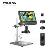 [🚚Shipping from Bangkok🚛] TOMLOV DM602 Pro 10.1 2000X กล้องจุลทรรศน์ดิจิตอลนิ้ว HDMI อัปเกรดขาตั้งโปรบูมพร้อมเลนส์3ชิ้นกล้องจุลทรรศน์เหรียญพร้อมแหวนไฟกล้องจุลทรรศน์สไลด์ชีวภาพสามารถใช้กับพีซีได้64กรัม