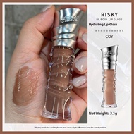 Risky Bold Lipgloss Moisturizing Water Light Lip Glaze Natural Nude Color Series Korean Makeup Beaut