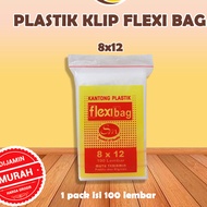 [100 SHEETS] PLASTIC Clips 8x12 PLASTIC ZIPLOCK ZIPPER SEAL FOOD SAUCE 8 X 12 cm