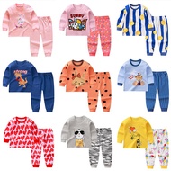 1-10 Yrs Girls Boys Christmas Pajamas Autumn Winter Long sleeve Cartoon Dinosaur Nightwear Children's Sleepwear Cotton Pyjamas