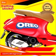 Sticker Motor Vespa Oreo Scoopy Oreo Printing 1set kiri kanan